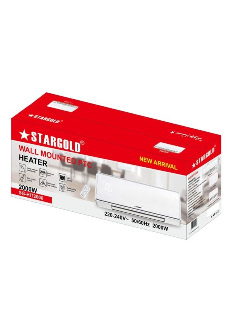 ستارجولد سخان PTC مثبت على الحائط مع مؤقت وجهاز تحكم عن بعد بقوة 2000 واط - Image 3