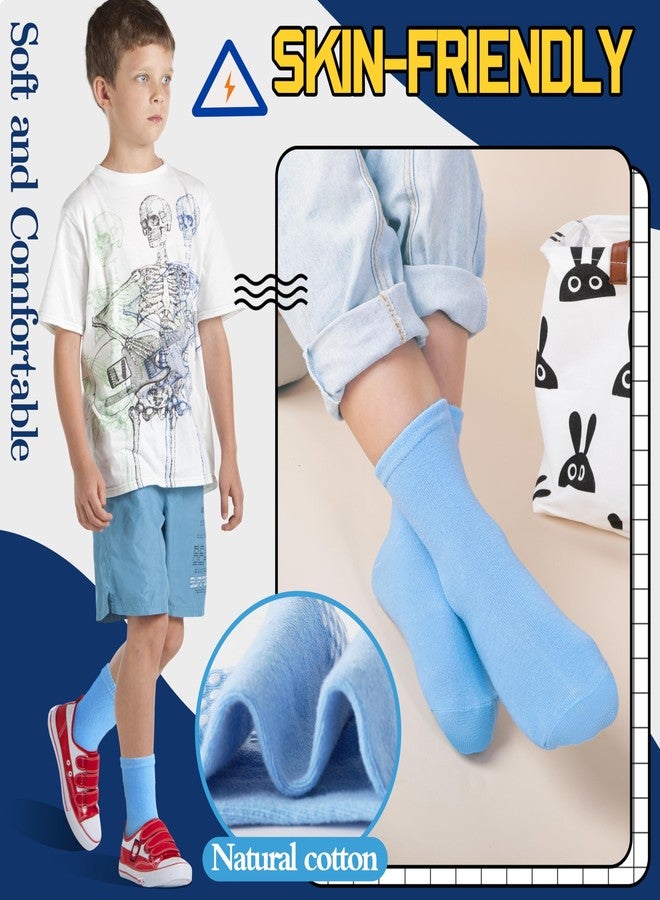 Welwoos Baby Boys Grips Socks Kids Toddlers Infants Non Slip Anti Skid Funny Animal Cartoon Gift Cotton Socks with Grippers 12 Pairs Stocking Stuffers(Pure Colour,1-3Y) - Image 2