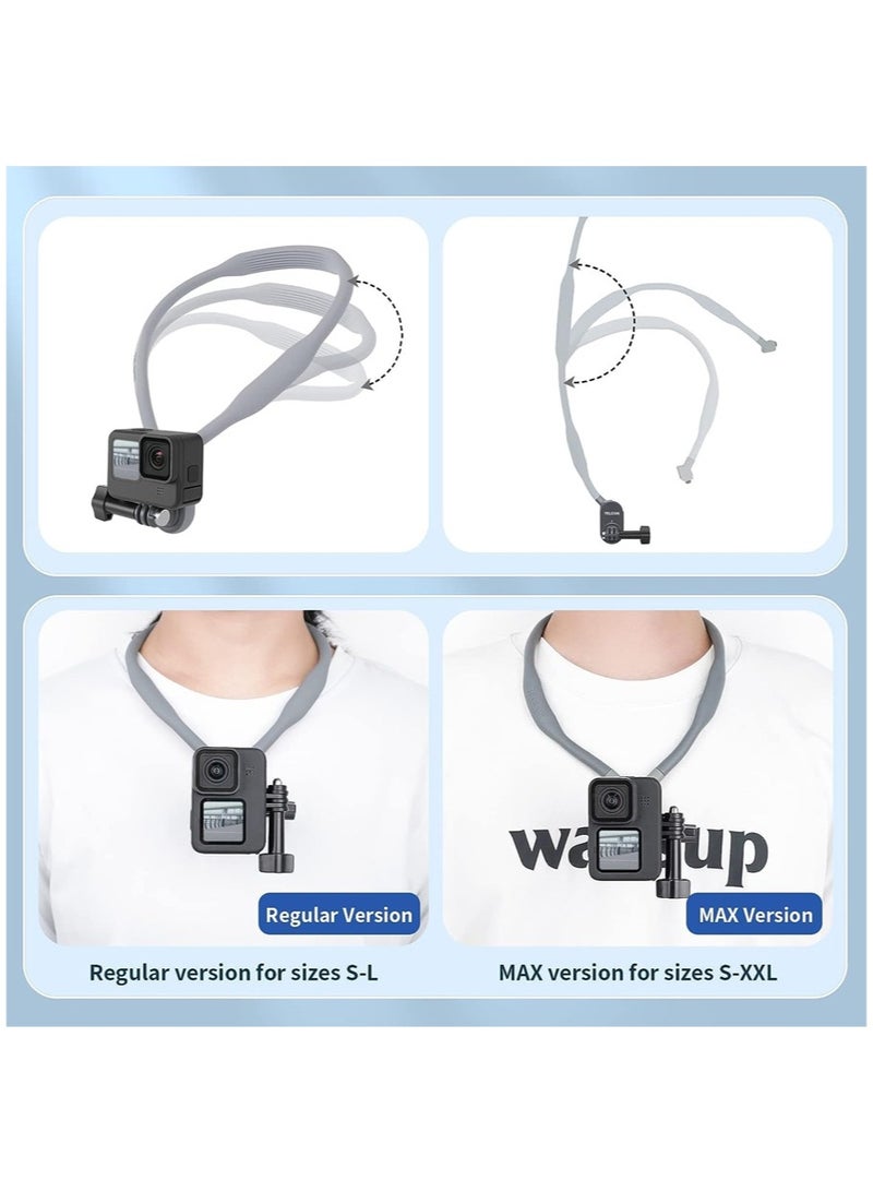 تيليسن مناسب لكاميرا GoPro Insta360 DJI Action Sports Camera Vlog حامل تثبيت مغناطيسي للرقبة للكاميرا الرياضية - Image 4