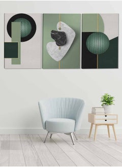 Set Of 3 Framed Canvas Wall Arts Stretched Over Wooden Frame Shapes Abstract Paintings For Home Living Room Office Decor - pzsku/ZF8806F578BB43BEC8C94Z/45/_/1675187595/aba5d767-9ebc-4b2a-ba80-d65a593e9451