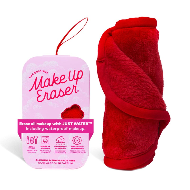 Makeup Eraser The Original MakeUp Eraser PRO, Effortlessly Remove All Makeup Using Only Water, Including Waterproof Mascara, Eyeliner, Foundation, Lipstick, Sunscreen,and More! Love Red, 1ct. - Image 1