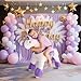 PonyCycle Ride on Unicorn Horse Toys for Girls Toddler Rocking Horse with Brake 30 HeightSize 3 for Age 34 Purple Unicorn Plush Kids Ride on Toys Walking Unicorn Birthday Gifts Ux306 - Image 4