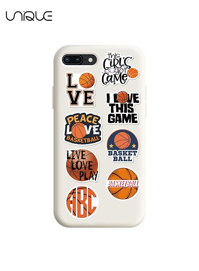 Unique 50Pcs Basketball Theme Stickers，Vinyl Waterproof Stickers for Water Bottles Laptop Phone Computer Guitar, Gifts for Teens, Girls, Fans - Image 5