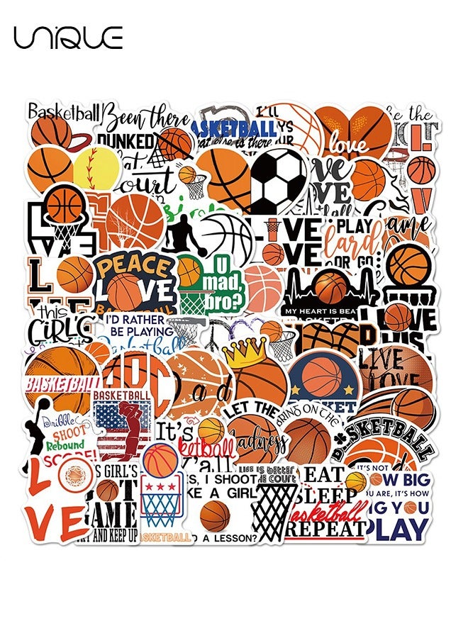 Unique 50Pcs Basketball Theme Stickers，Vinyl Waterproof Stickers for Water Bottles Laptop Phone Computer Guitar, Gifts for Teens, Girls, Fans - Image 4