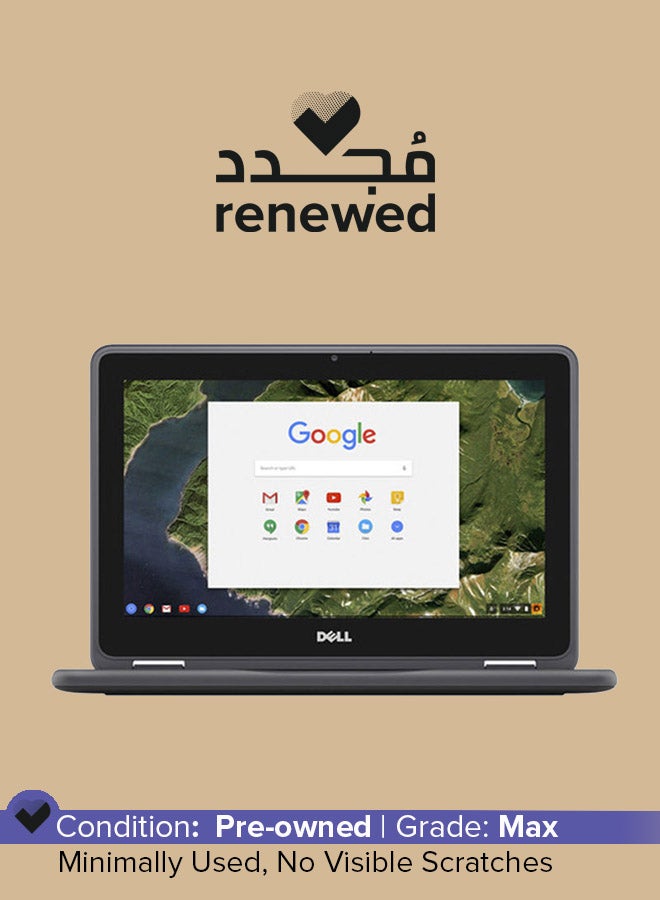 DELL Renewed - Chromebook 11 3189 2NN30 Convertible Laptop With 11.6-inch IPS Touchscreen Display, Intel Celeron Processor/4 GB RAM/16 GB eMMC/Intel HD 400 Graphics English Black - Image 1