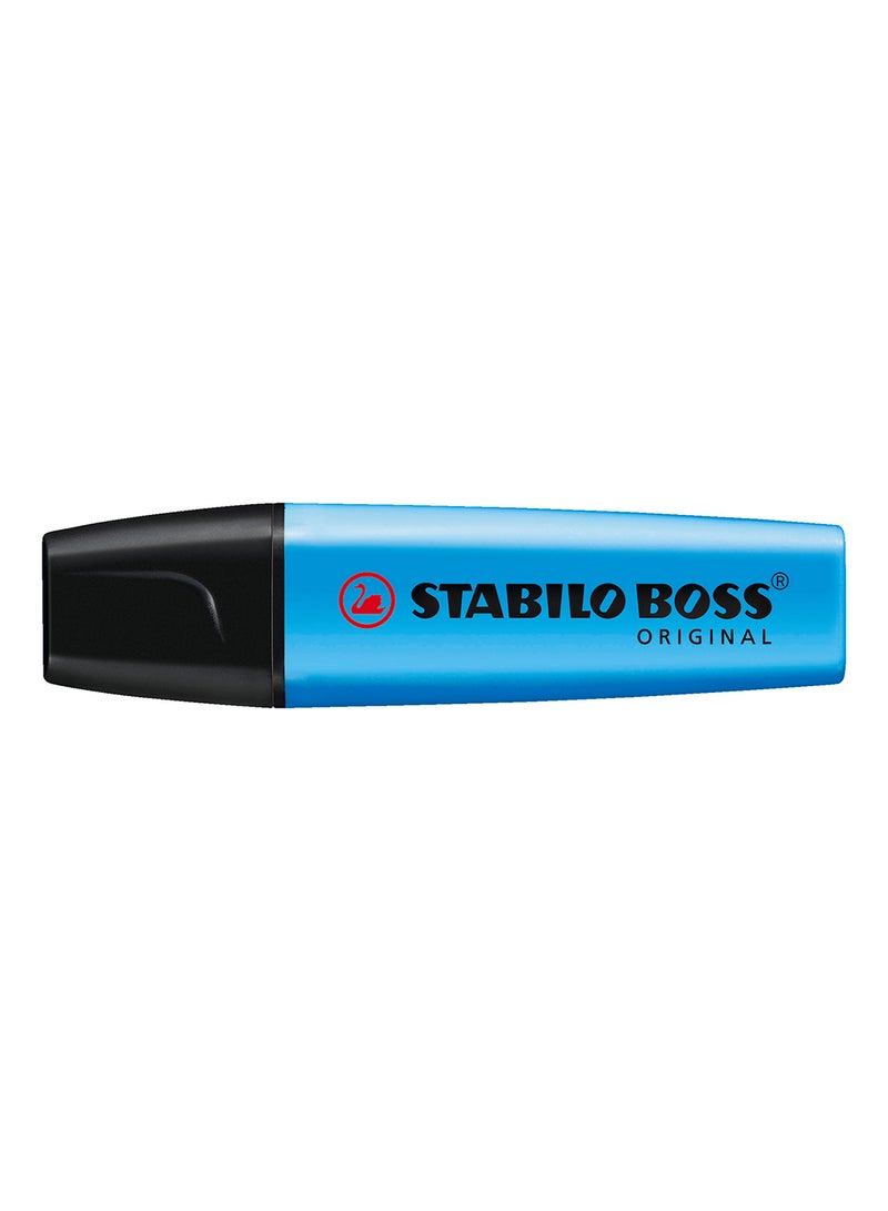 STABILO Boss Original Highlighter Blue , for Journal Planner , Marking Dictionary, Note Taking , Drawing Illustrations , Pack of 10  - Image 1