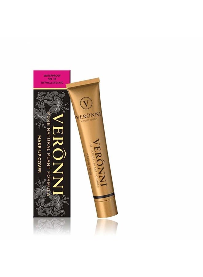 VERONNI خافي عيوب مكياج الوجه تغطية مكياج مقاوم للماء أساس مذهل خافي عيوب الندوب SPF 30 1.1 أونصة/30 جرام (223) - Image 1