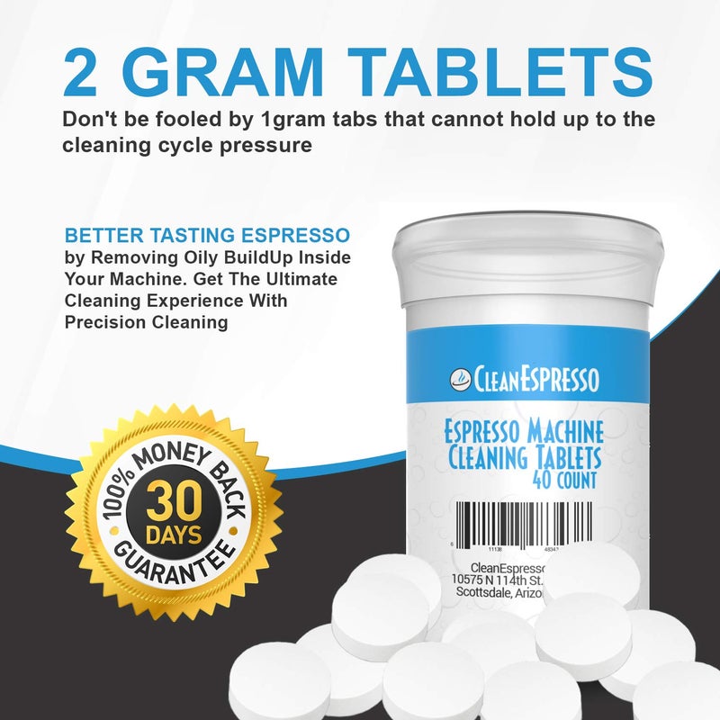 CleanEspresso - Breville Compatible 2 Gram Cleaning Tablets for Espresso Machines - 40 Cleaning Tablets for Breville Espresso Machine - Image 3