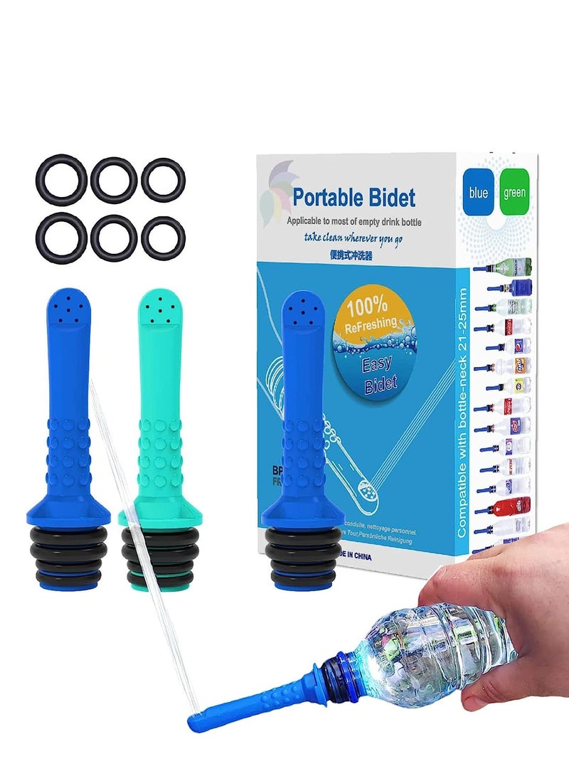 Excefore Portable Bidet for Toilet 3 Pack Travel Bidet Compatible with Every Bottle, Handheld Camping Bidet for Women & Men for Personal Hygiene  - Image 1