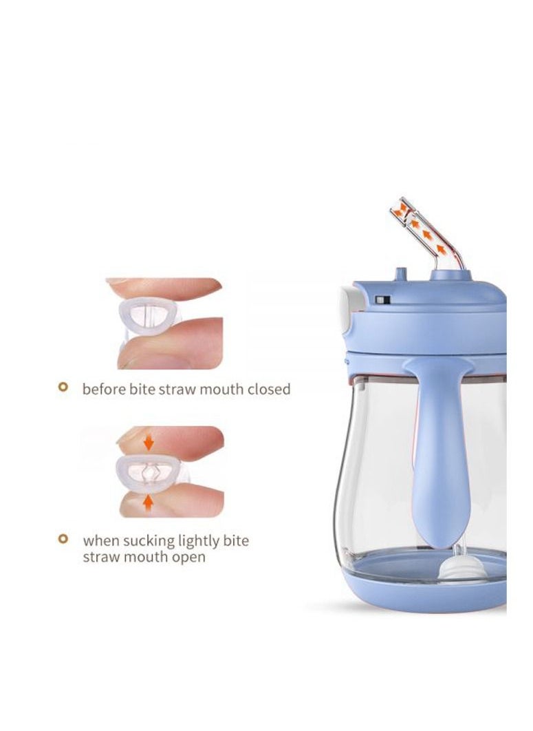 LuQu - LuQu Toddler Straw Cups, PPSU Sippy Cup with Weighted Straw and Silicone Brush - Image 1