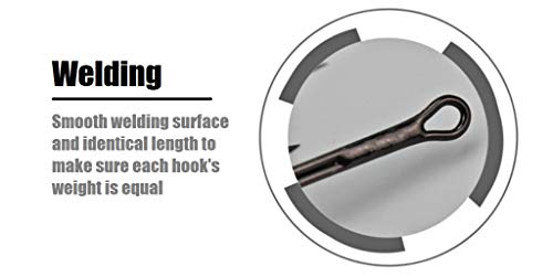 wLure Fishing Hooks Treble Hooks for Hook Upgrade Cutting Blade 4X Strong Short Shank Black Nickle FH31HP60#6 - Image 5