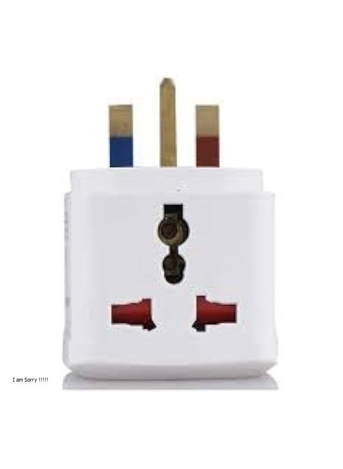 erorex Universal Travel Adapter - 3 Pin Multi Plug Extension Socket for Moblie and Laptop Charger, 3Way Multiplug Power Adapter, Travel and Home Use Plug (White)  - Image 2