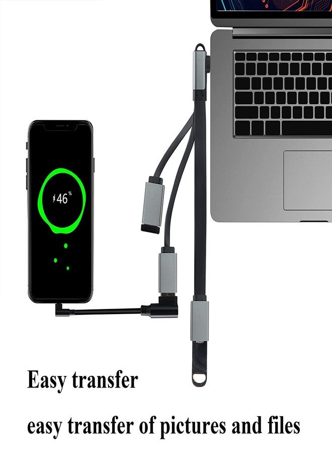 zdyCGTime Right Angle Type C 3.0 Male to 1 USB 3.0 A Female+2 USB 2.0 A Female OTG Cable 90 Degree USB C to USB A Data and Charging OTG Splitter Cable for Computers Phones&Other Devices(19cm/1 Pack) - Image 5