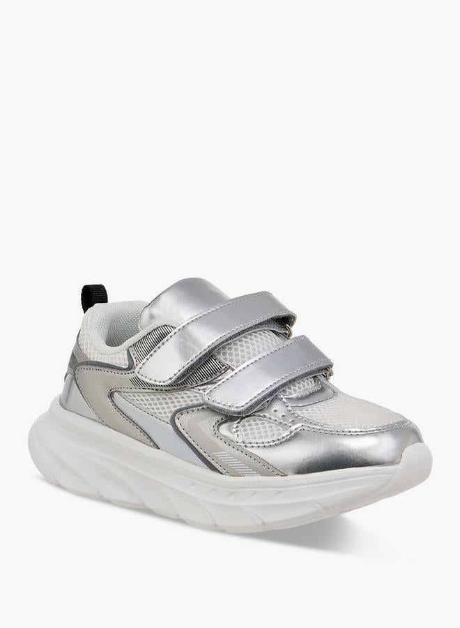 Flora Bella By Shoexpress Girls Panelled Sneakers with Hook and Loop Closure - Image 1