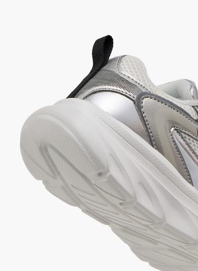 Flora Bella By Shoexpress Girls Panelled Sneakers with Hook and Loop Closure - Image 5