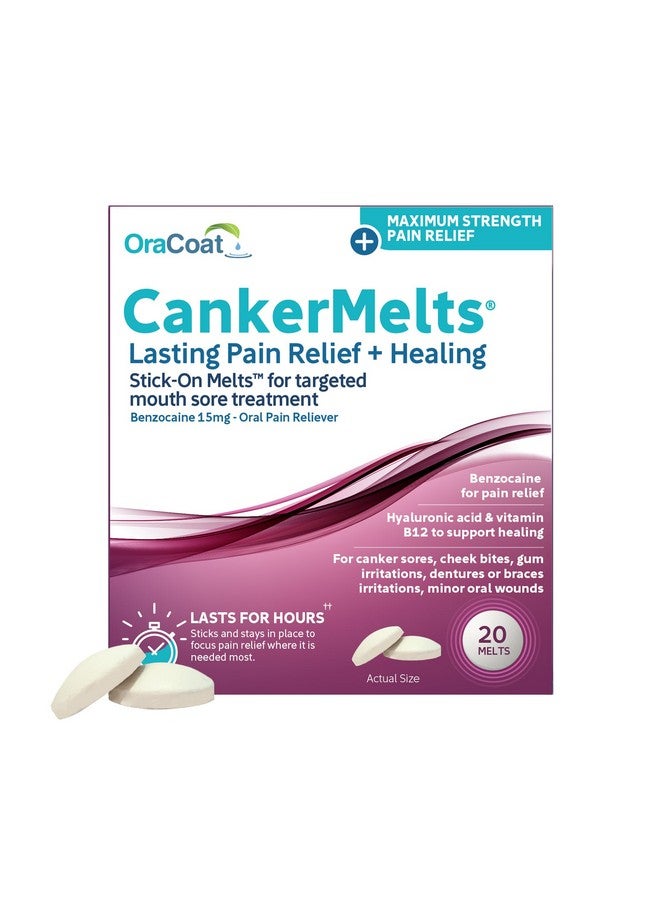 Oracoat ® Cankermelts® Stick-On Melts™ Mouth Sore Treatment, 20 Count - Image 1