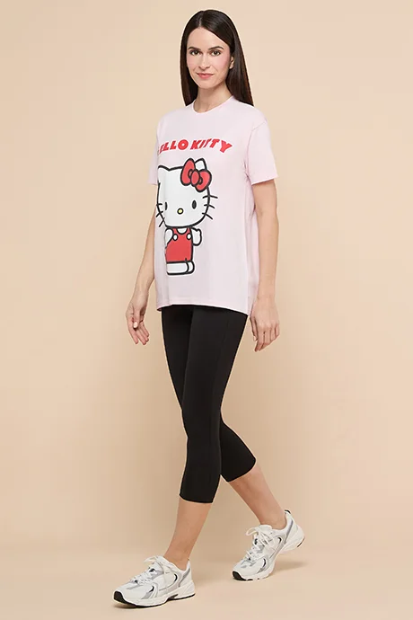 أر أند بي Solid 3/4 Leggings with Elastic Waist