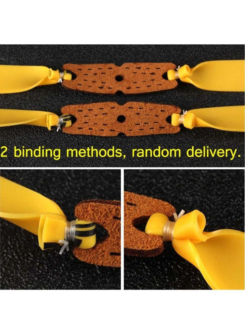 Excefore - Flat Slingshot Rubber Bands, 12 Pcs 0.75mm Thickness Folding Yellow Flat Elastic Band, Replacement High Elastic Rubber, Latex Flat Rubber Bands for Slingshot Catapult - Image 1