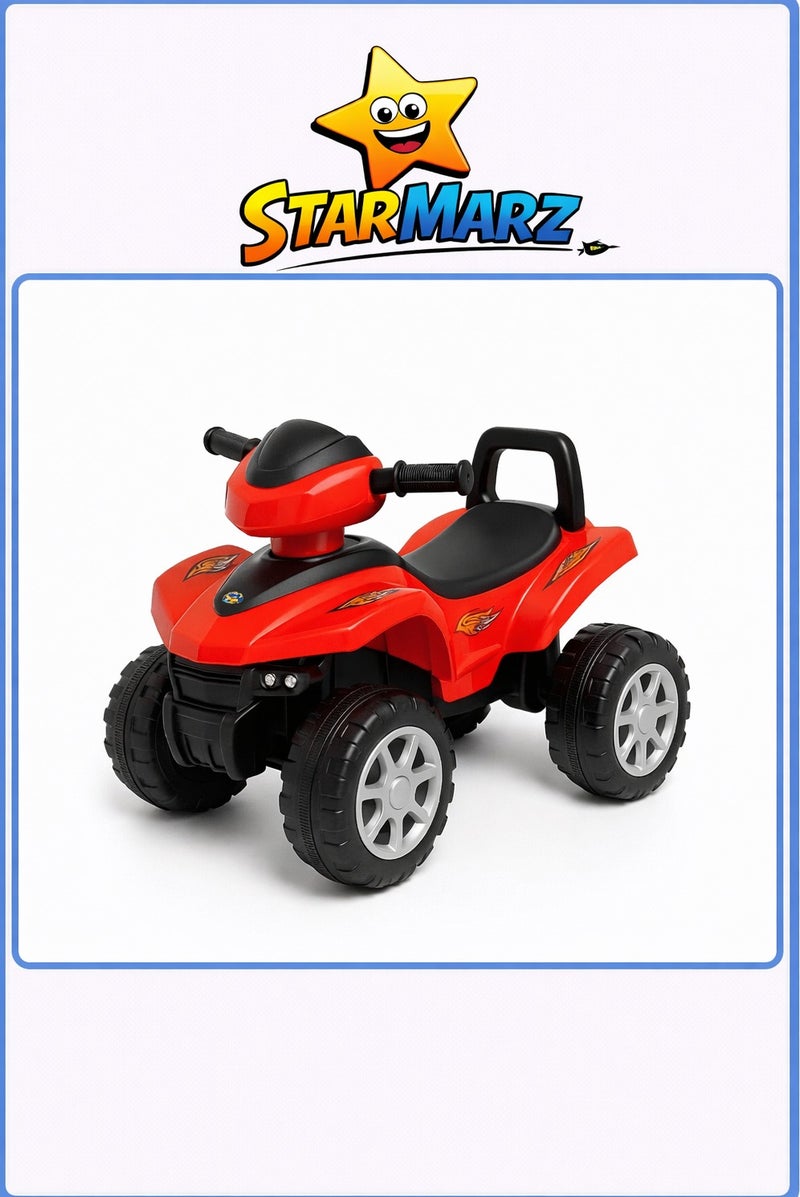 StarMarz Premium Mini Quad Ride-On ATV –  4-Wheel Foot-to-Floor Toddler Ride-On with Steering Handle & Comfort Seat – Kids (1–5 Years), Red - Image 1
