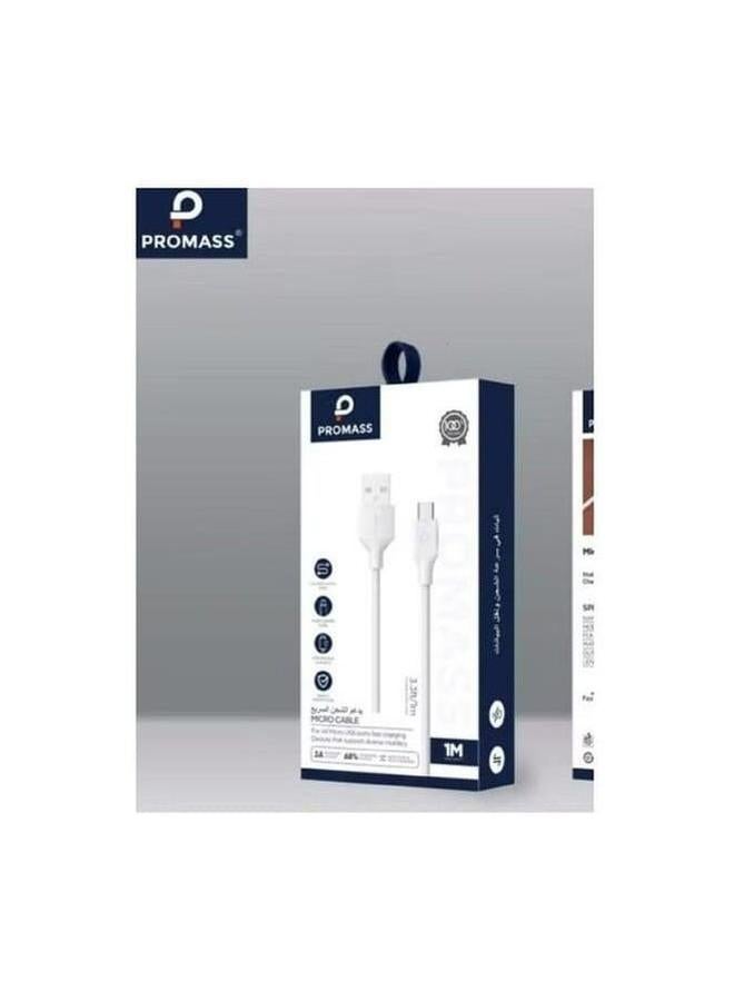 بروماس كابل شحن TPE Micro بطول 1 متر يدعم الشحن السريع 3A - Image 1