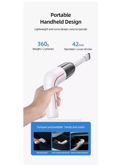 Usams Car Handheld Vacuum Cleaner Cordless Hand held 5500Pa High Suction Power with Rechargeable batteries Light Weight Easy to use Dustbuster Vacuum for Car Home Interior Small surfaces  - Image 5