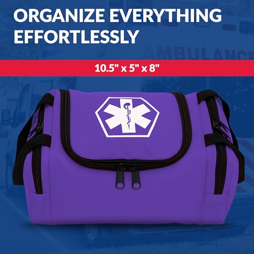 Dixie EMS Dixigear Empty First Responder II Bag 10.5" x 5" x 8" – Purple - Image 4