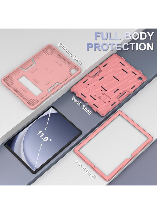 إيروريكس جراب لهاتف Samsung Galaxy Tab A9+ X216 بلون متباين من السيليكون مع حامل لجهاز الكمبيوتر اللوحي - Image 4