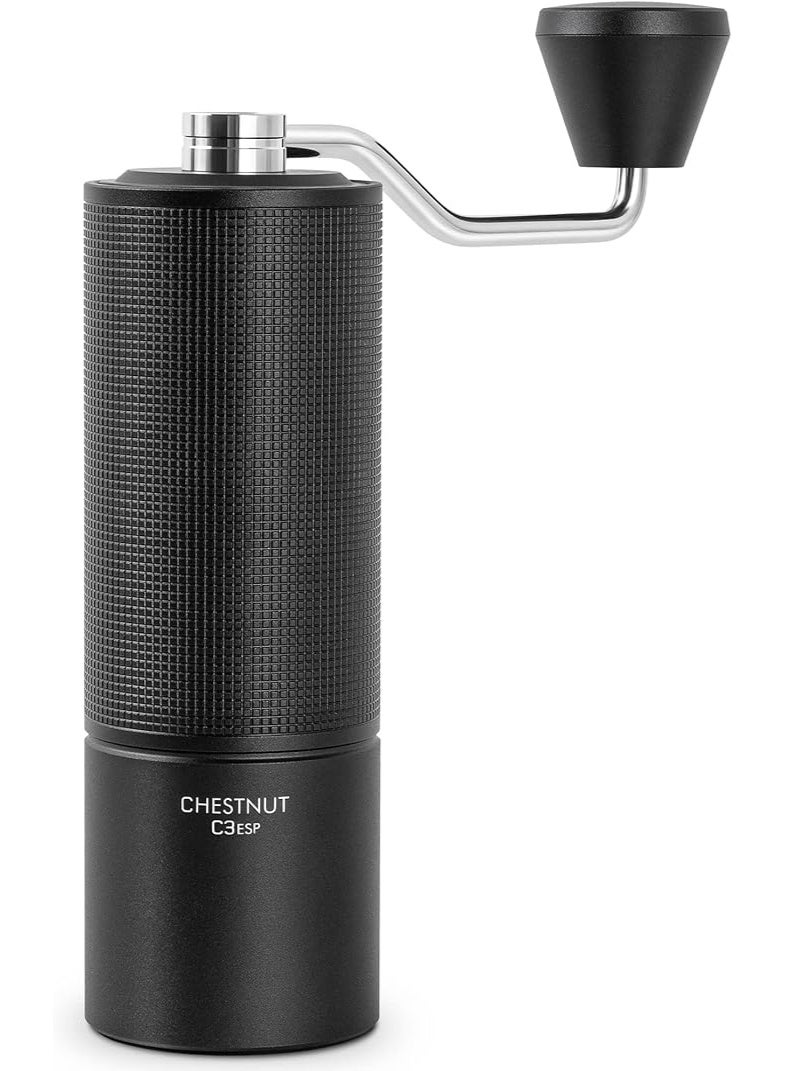 TIMEMORE TIMEMORE Manual Coffee Grinder, C3 ESP Black, Stainless Steel Conical Burrs, Adjustable Grind Settings, for Espresso and French Press Coffee, Easy to Clean (Black)  - Image 1