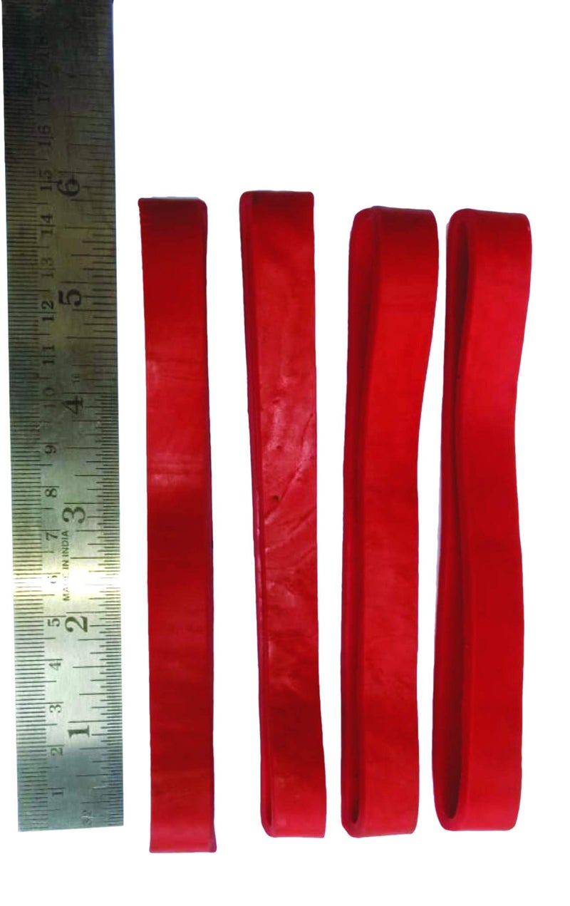 IMPRINT Extra Strong Tensile Oversized 6" Long and 10 mm Wide Rubber Bands (Red) - Pack of 12 - Image 1