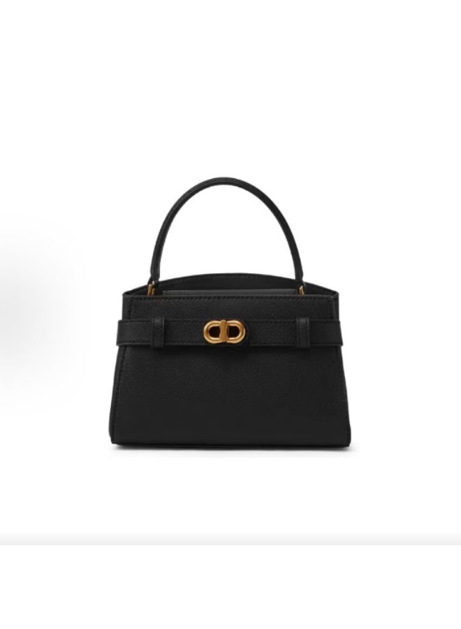 Charles & Keith Aubrielle Metallic-Buckle Top Handle Bag u0026 Crossbody Bag - Black - Image 1