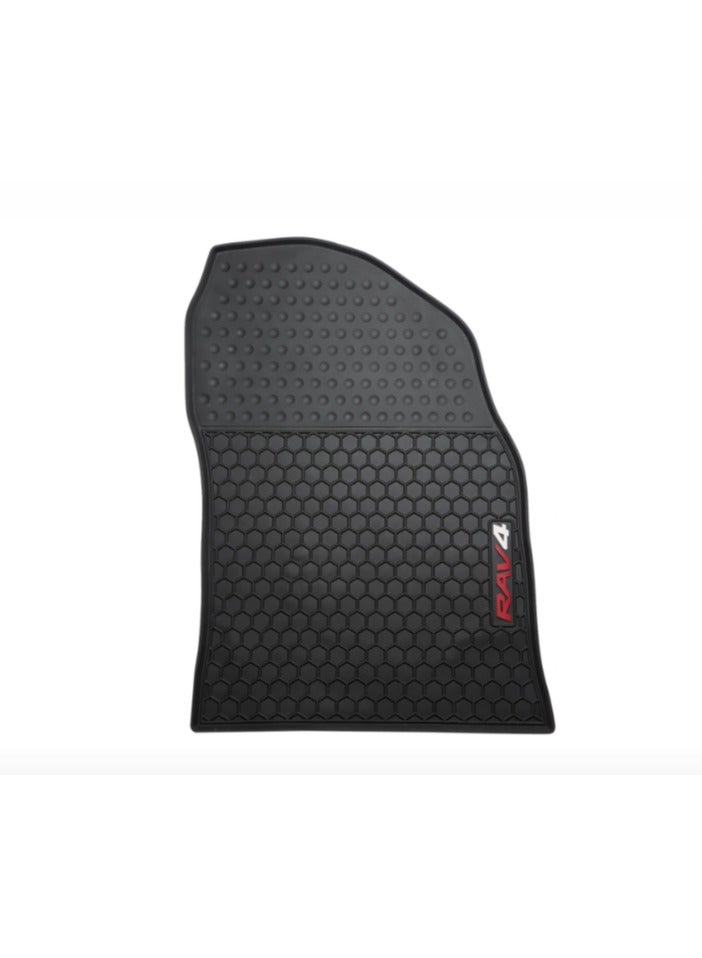 Dhell Rubber Floor Mat for Toyota Rav4 2014+ Black 3Pcs - Image 2