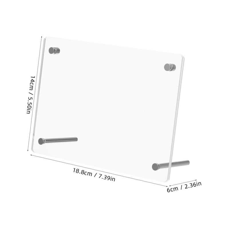 Modern Clear Acrylic Photo Frame with Stand for Horizontal Vertical Desktop Display Home Office Decor - Image 3