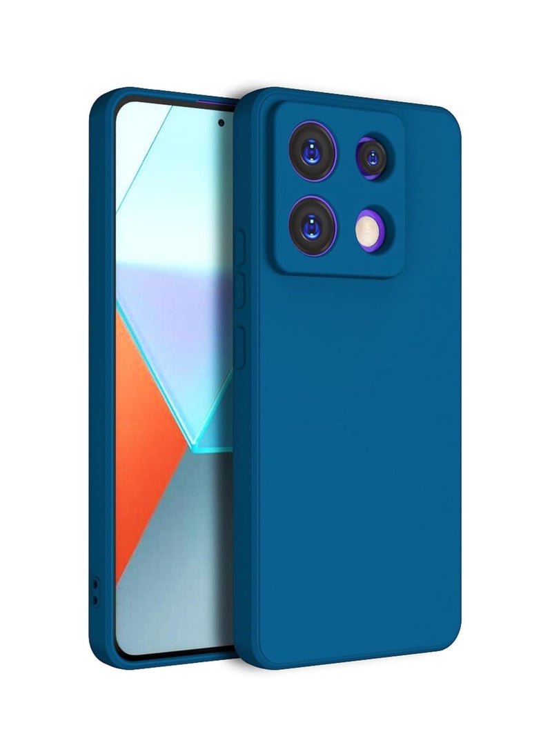 Case for Xiaomi Redmi Note 13 Pro, Liquid Gel Rubber Bumper Case with Soft Microfiber Lining Cushion Slim Hard Shell Shockproof Protective with Camera Protection Cover for Redmi Note 13 Pro 5G (Blue)  - Image 1