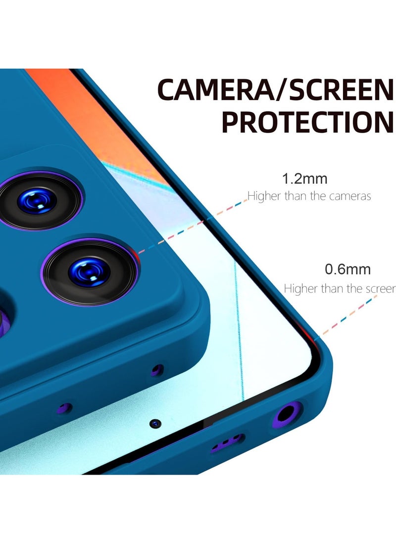 Case for Xiaomi Redmi Note 13 Pro, Liquid Gel Rubber Bumper Case with Soft Microfiber Lining Cushion Slim Hard Shell Shockproof Protective with Camera Protection Cover for Redmi Note 13 Pro 5G (Blue)  - Image 2