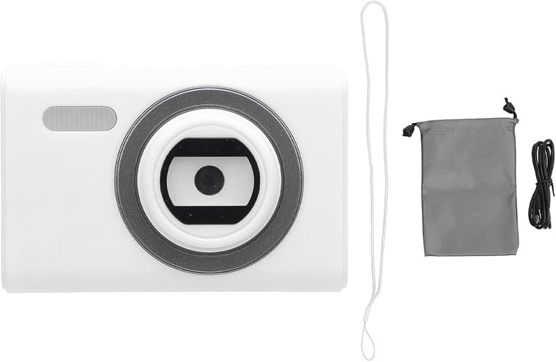 Digital Camera 48MP Photo HD Video 2 2 Inch TFT Screen Compact White Type 2 Long Battery Life Ideal for Travel - Image 2