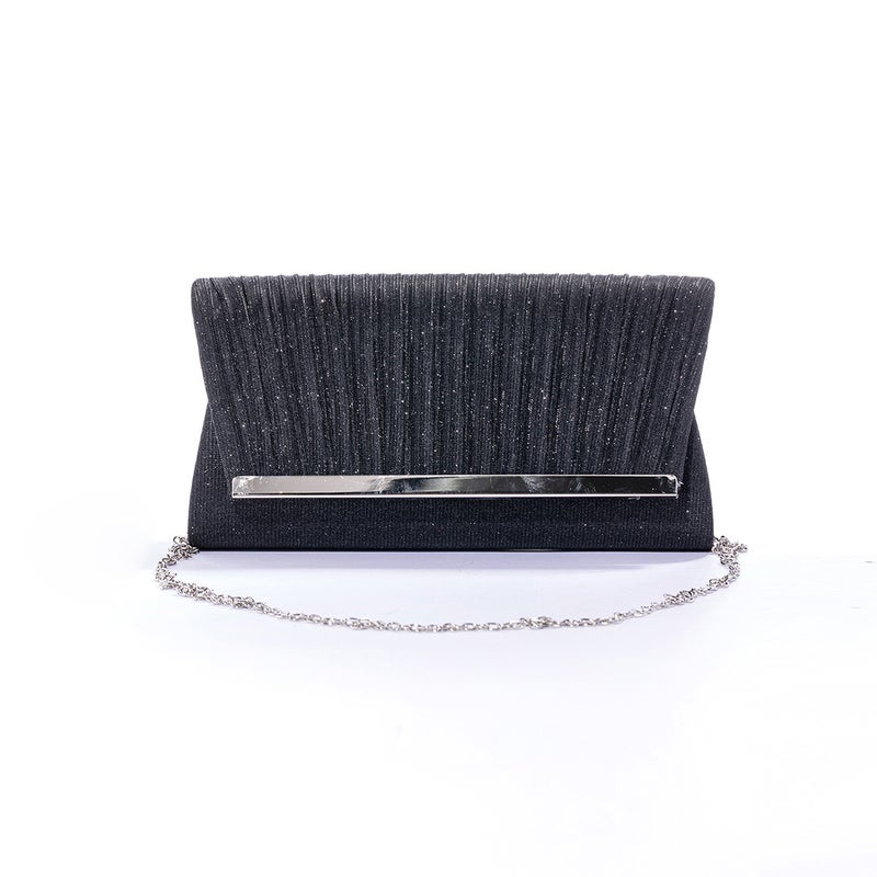 Pleated Glitt Banquet Bag New Fashion Portable Shoulder Bag Casual All-Match Simple Chain Crossbody Bag - Image 2