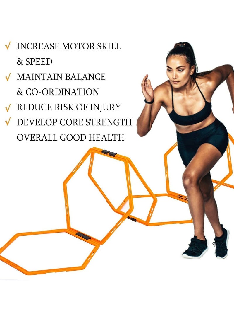 ULTIMAX Hexagonal Speed agility Ladder 6 Rings Set  - Image 4