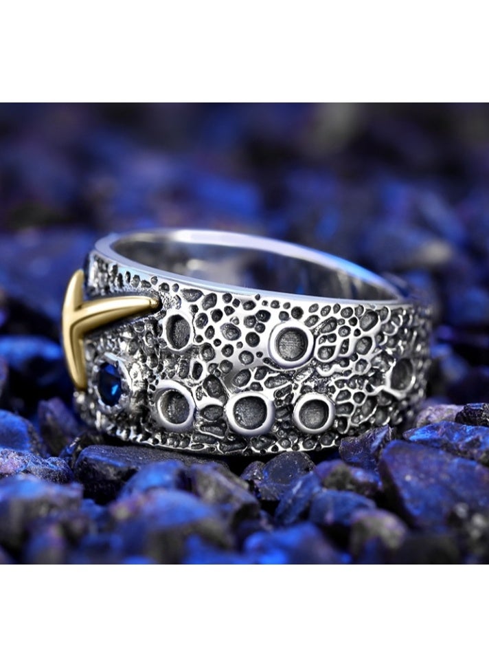 Men Adjustable Ring Sliver S925 Ring Elegant Unique Retro Sliver  Non-Fading Open Ring - Image 2