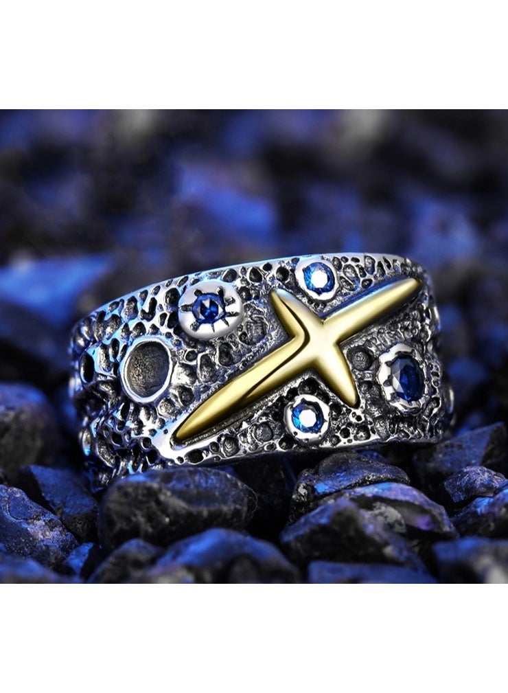 Men Adjustable Ring Sliver S925 Ring Elegant Unique Retro Sliver  Non-Fading Open Ring - Image 1