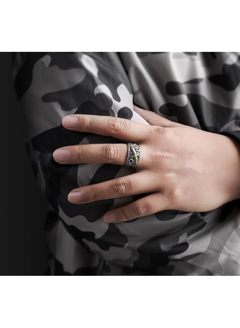 Men Adjustable Ring Sliver S925 Ring Elegant Unique Retro Sliver  Non-Fading Open Ring - Image 4