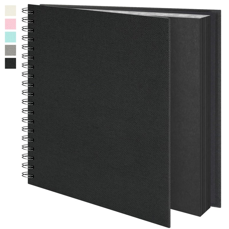 Vienrose Scrapbook Album 10x10 Inch Blank Thick Kraft Paper DIY Scrapbooking Supplies Small Scrap Book Photo Albums for Wedding Travel Family Baby Perfect Holiday Gifts Black 20 Sheets40 Pages - Image 2