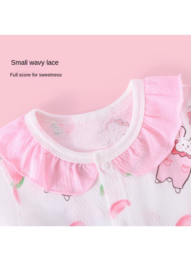 DEESHA Sweet Lace Collar】baby Romper, Long Sleeve Cotton Outfit For Fall, Newborn Infant Crawling Clothes - Image 3