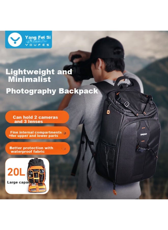 Youfes Yangfeisi Dslr Camera Bag, Backpack Photography Bag, Travel Backpack, Portable Casual Digital Multifunctional Camera Bag, Waterproof, Universal For Canon, Sony, Nikon, Fuji Cameras - Image 1