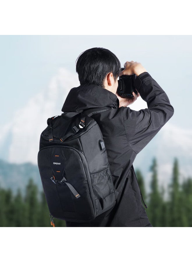 Youfes Yangfeisi Dslr Camera Bag, Backpack Photography Bag, Travel Backpack, Portable Casual Digital Multifunctional Camera Bag, Waterproof, Universal For Canon, Sony, Nikon, Fuji Cameras - Image 4