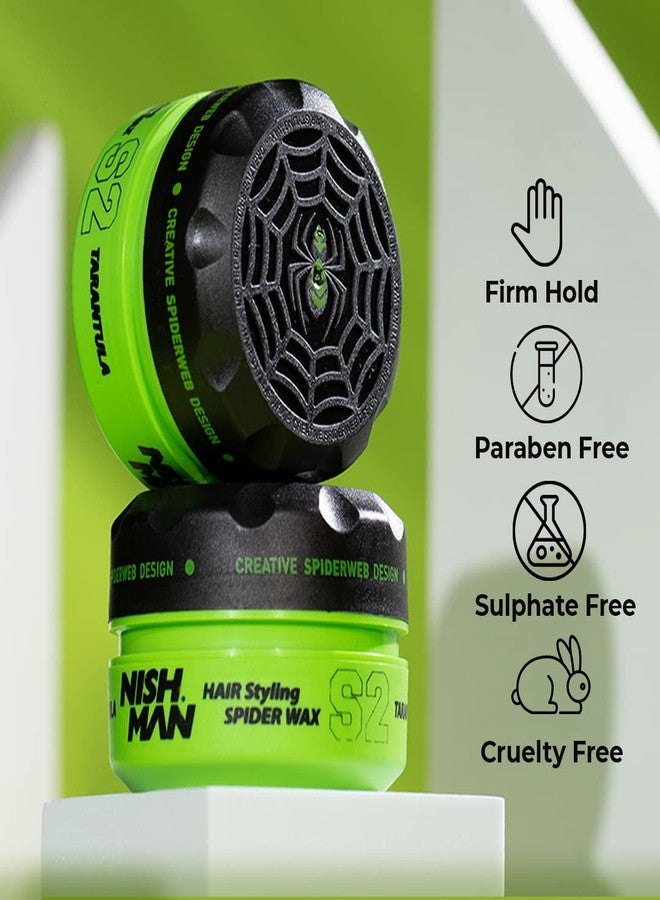Nishman Hair Styling Spider Wax Tarantula 100g: Web Effect | Volume | Shine Hair Style | 100g/100ml - Image 2