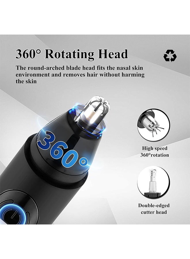 Quantum Ear and Nose Hair Trimmer Clipper, Electric Waterproof Facial Hair Remover Epilator Shaver, Led Display Facial Hair Trimmer for Men - Image 2