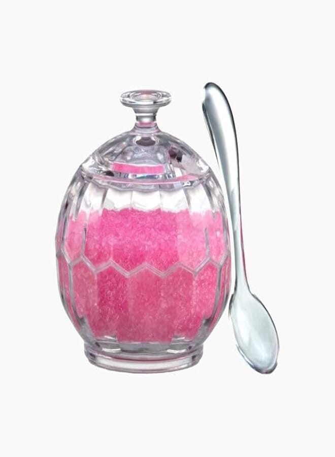 Hec Acrylic Sugar Jar with Spoon, Transparent
