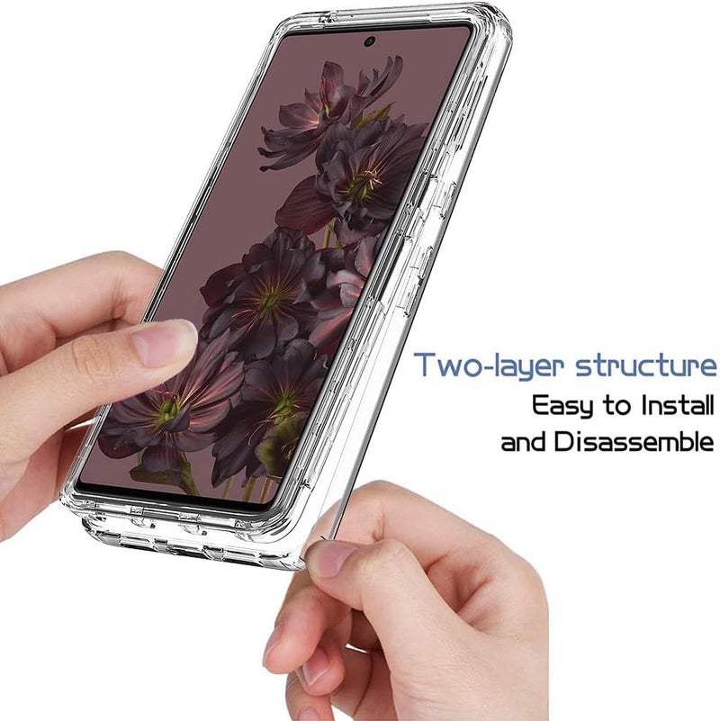 زيني غطاء لهاتف Google Pixel 7 Pro، حماية صدمات 360 درجة مع حماية شاملة وواقي شاشة مدمج، غطاء خارجي متين بإطار، كريستال - Image 5