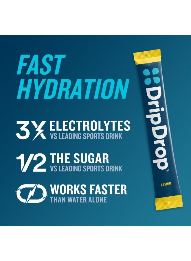 DripDrop Hydration - Bold Variety Pack - Electrolyte Drink Mix Single Serve Hydration Powder Packets - Watermelon, Berry, Lemon, Orange | Non-GMO, Gluten Free, Vegan | 16 Sticks - Image 2