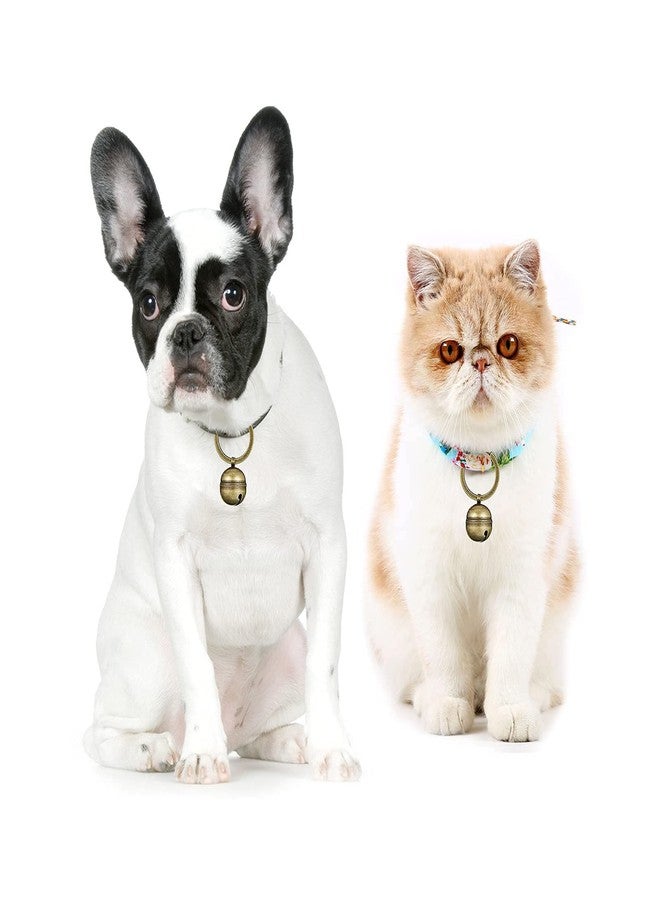 Dephnes Dog Collar Bell 4 Strings in 8 Pieces Pet Bells for Collar Loud Brass Cat Bells for Collar with Key Rings Vintage Bronze Jingle Bells for Doorbell Potty Training - Image 5